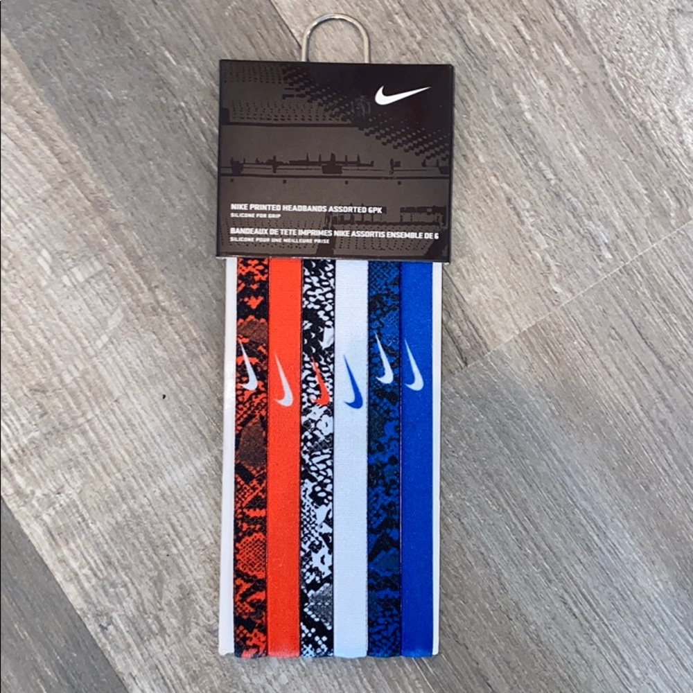NWT- Nike Printed Headbands Assorted 6 Pack
